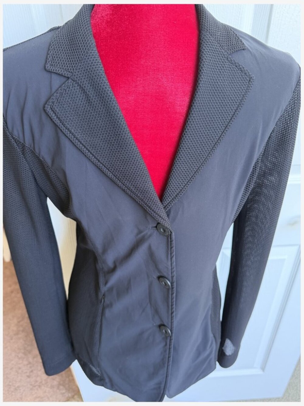 RJ Classics Tech Mesh Black Equestrian Show Jacket Size 4L